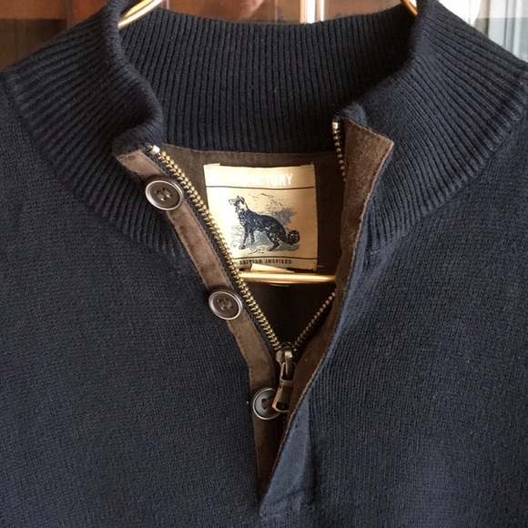 Refectory Men's Blue Cable Knit Sweater M - Picture 2 of 6